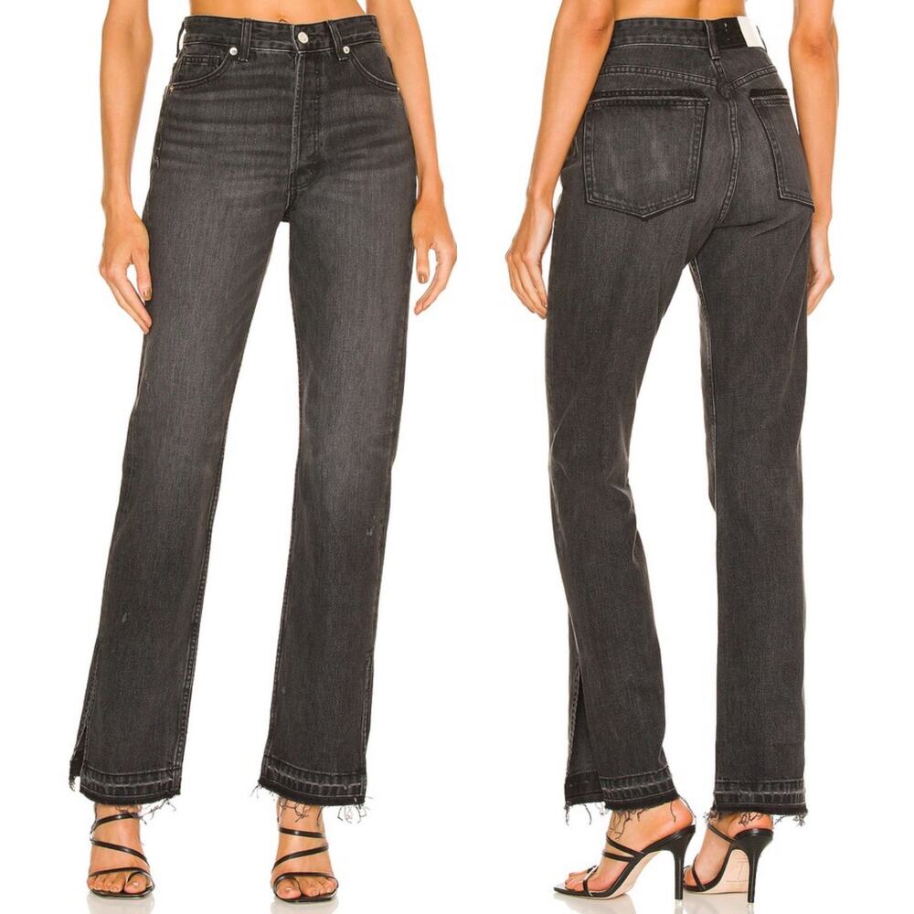 EB DENIM Unraveled Two Split Hem Jeans Grade School Women’s Size 24 Raw Edge